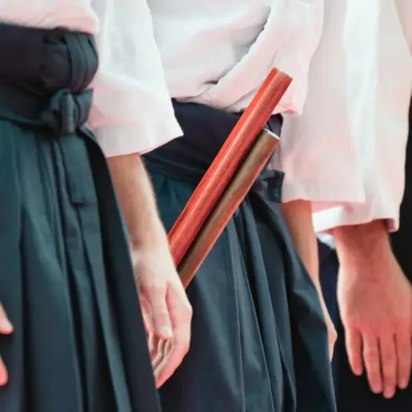 Aikido Kämpfer bei der japanische Kampfkunst