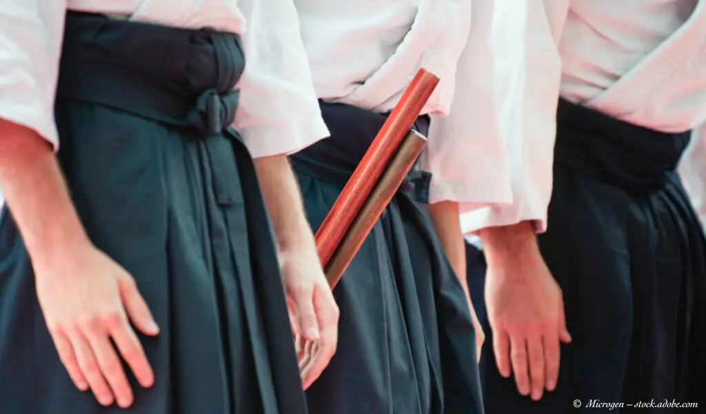 Aikido Kämpfer bei der japanische Kampfkunst