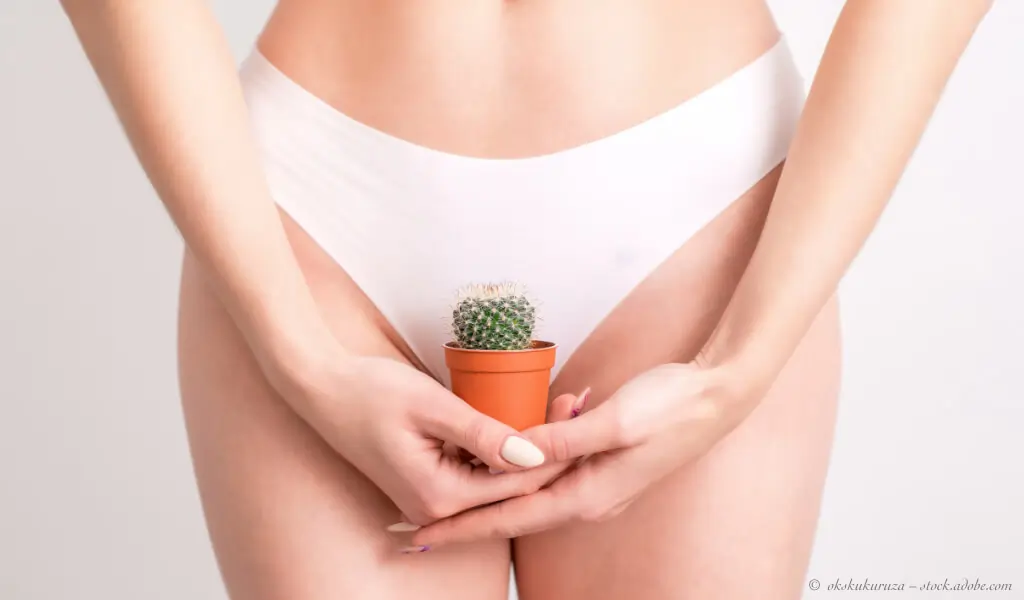 Brazilian Waxing hilft Frau mit stacheligem Kaktus im intimen Bereich